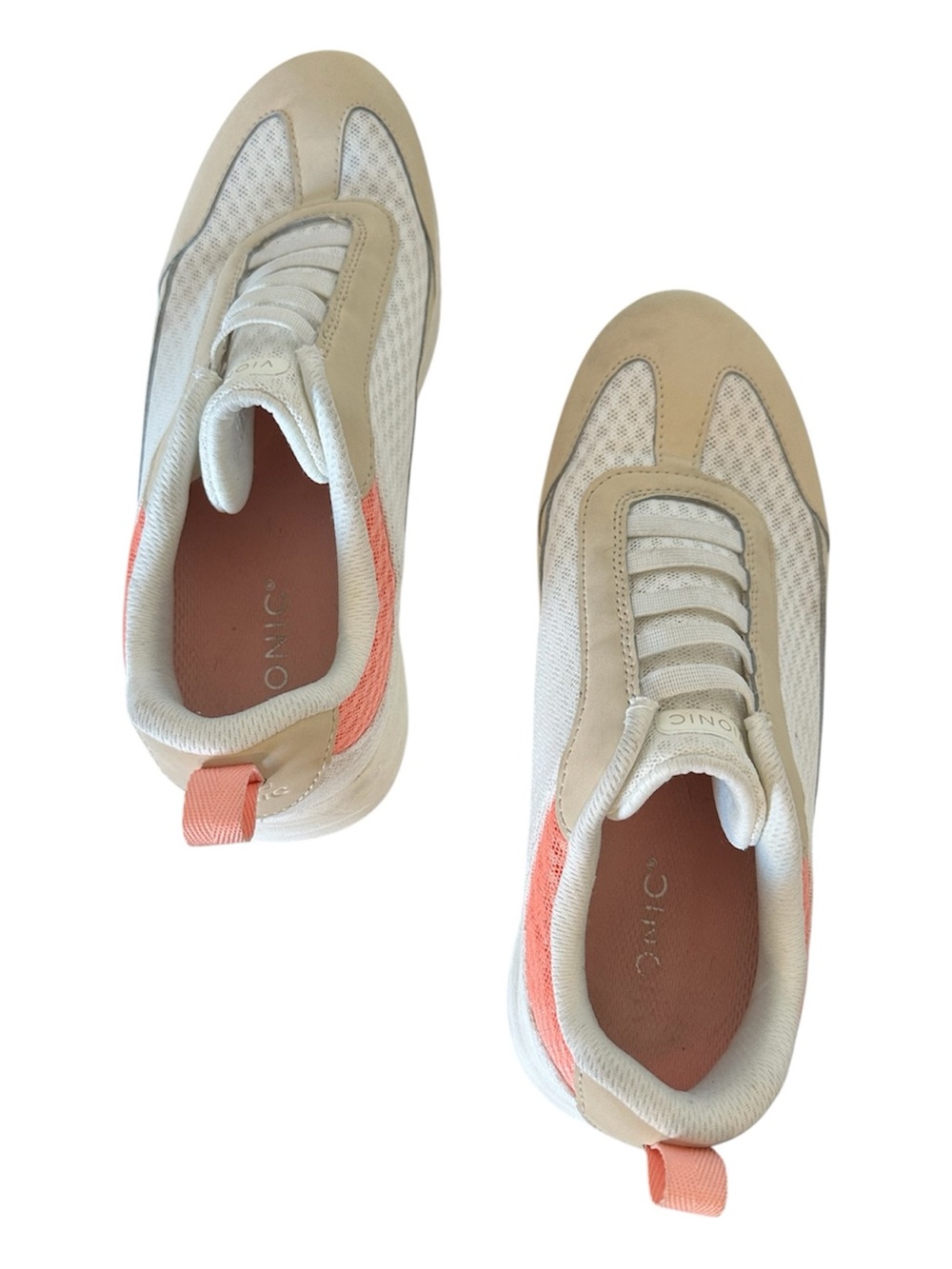 Vionic Venya Slip On Beige and Coral Women's Walking Sneakers